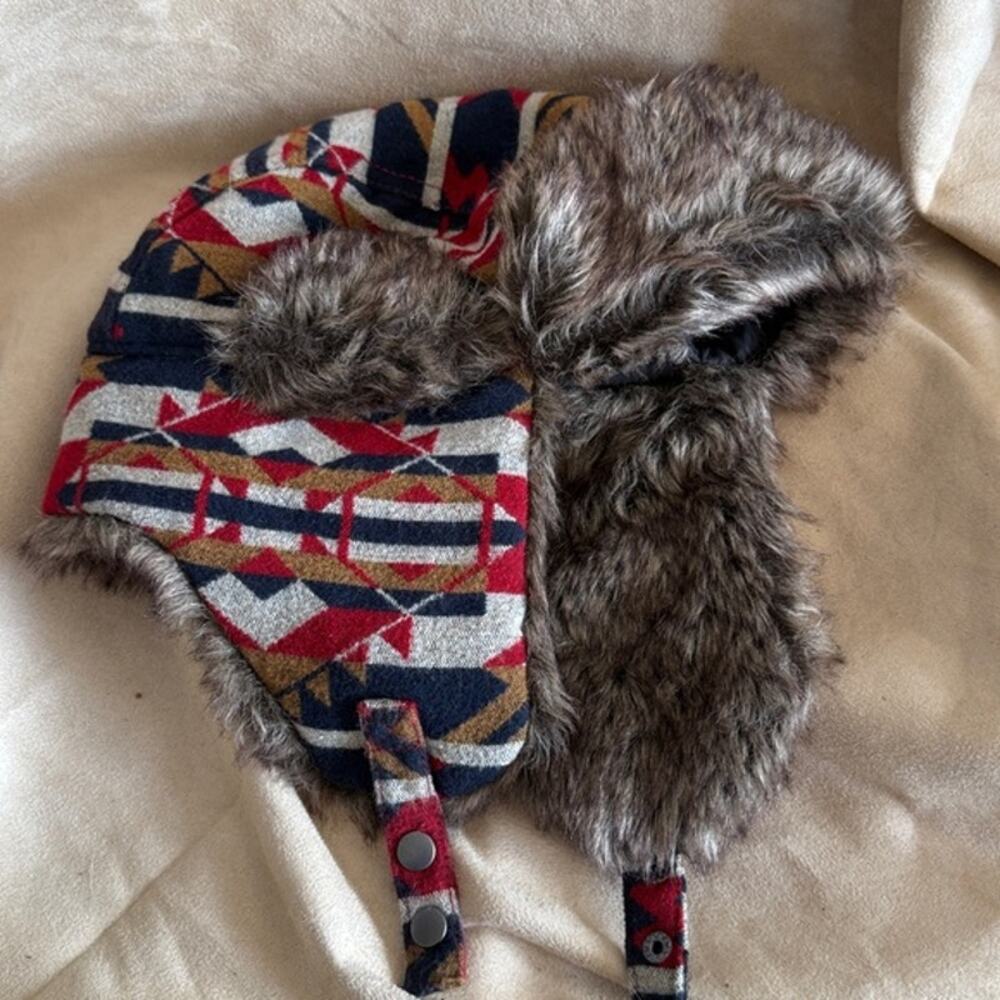 Swiss Tech Southwestern Faux Fur Trapper Hat Earflap Hat Cap One Size